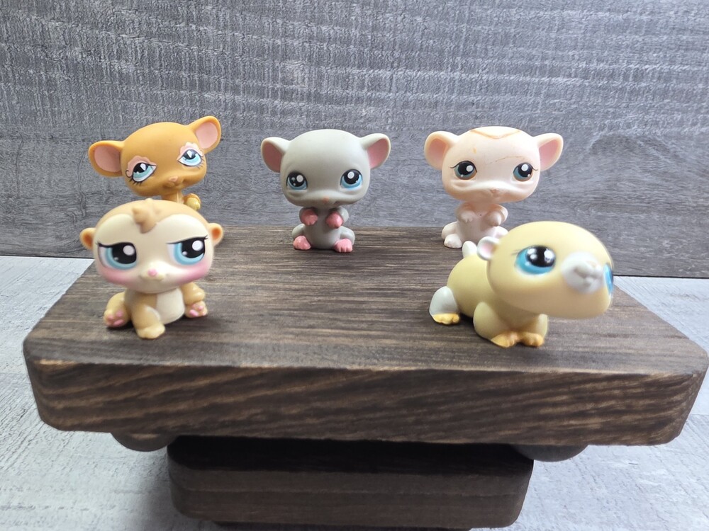 Littlest Pet Shop Lot Hamsters Mice #1478 #1204 #462 #80 #429 Hasbro LPS g58